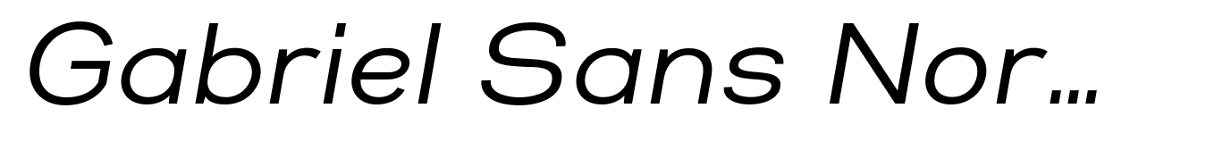Gabriel Sans Normal Italic